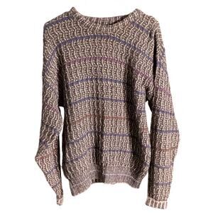 Colours by Alexander Julian Sweater Striped, Men’s M — Cotton, Textured, Knit